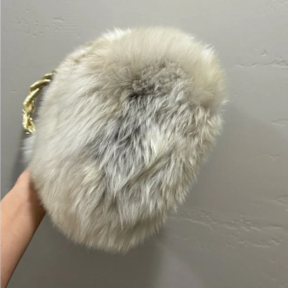 Handmade Genuine Shearling Leather Sheepskin Braided Top Handles Bag/ Crossbody